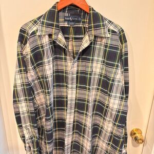 Ralph Lauren Men's Casual Plaid Shirt - Blue, Green, Yellow